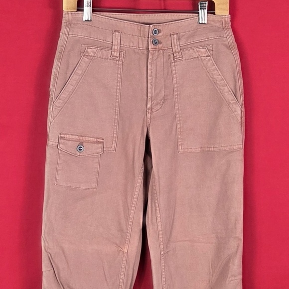 NEW Anthropologie The Wanderer cargo pants in a dusty pink/mauve color Size 26 - Picture 3 of 9